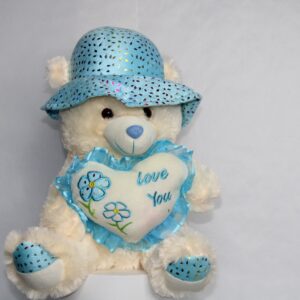 Teddy Bear Ivory and Turquoise color